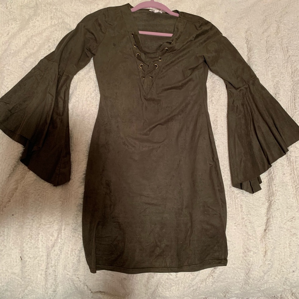 A’gaci Sexy Olive Curve-Defining Dress